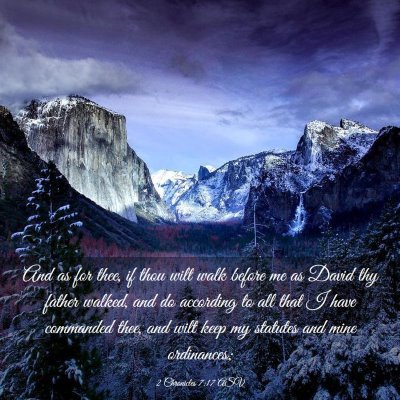 Picture 03 - 2 Chronicles 7:17 ASV - And as for thee, if thou wilt walk before me as - Bible Verse Picture