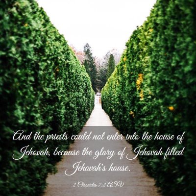 Picture 03 - 2 Chronicles 7:2 ASV - And the priests could not enter into the house of - Bible Verse Picture