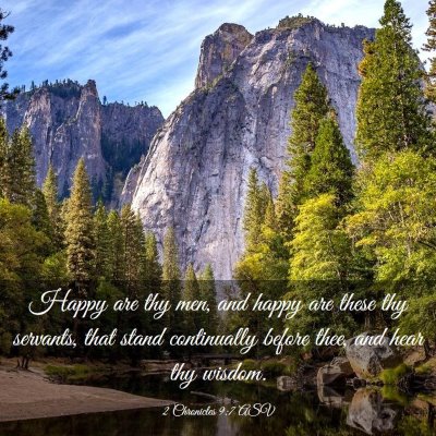 Picture 03 - 2 Chronicles 9:7 ASV - Happy are thy men, and happy are these thy - Bible Verse Picture