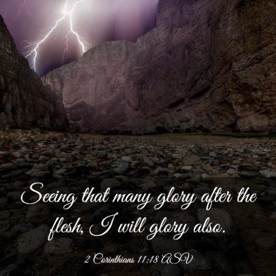 Picture 03 - 2 Corinthians 11:18 ASV - Seeing that many glory after the flesh, I will - Bible Verse Picture