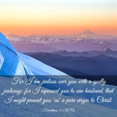 Picture 03 - 2 Corinthians 11:2 ASV - For I am jealous over you with a godly jealousy: - Bible Verse Picture