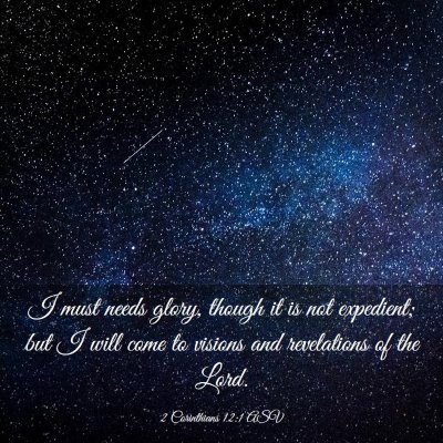 Picture 03 - 2 Corinthians 12:1 ASV - I must needs glory, though it is not expedient; - Bible Verse Picture