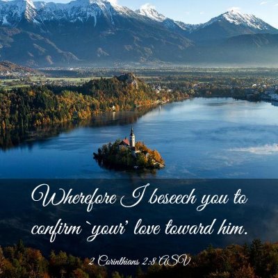 Picture 03 - 2 Corinthians 2:8 ASV - Wherefore I beseech you to confirm `your' love - Bible Verse Picture