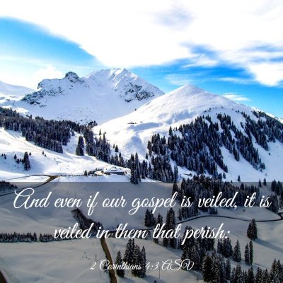 Picture 03 - 2 Corinthians 4:3 ASV - And even if our gospel is veiled, it is veiled in - Bible Verse Picture