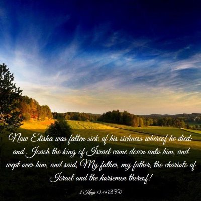 Picture 03 - 2 Kings 13:14 ASV - Now Elisha was fallen sick of his sickness - Bible Verse Picture