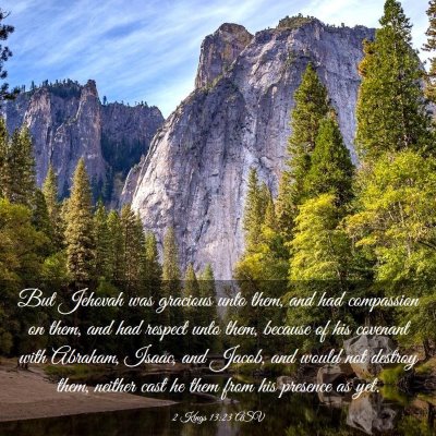 Picture 03 - 2 Kings 13:23 ASV - But Jehovah was gracious unto them, and had - Bible Verse Picture