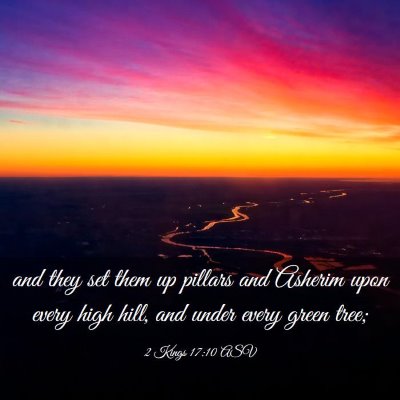 Picture 03 - 2 Kings 17:10 ASV - and they set them up pillars and Asherim upon - Bible Verse Picture