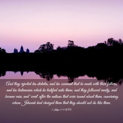 Picture 03 - 2 Kings 17:15 ASV - And they rejected his statutes, and his covenant - Bible Verse Picture