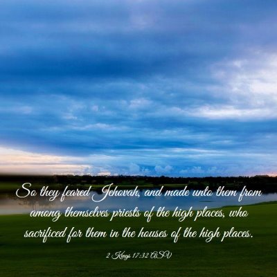 Picture 03 - 2 Kings 17:32 ASV - So they feared Jehovah, and made unto them from - Bible Verse Picture