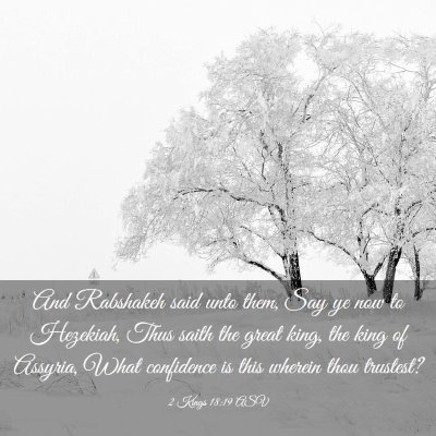 Picture 03 - 2 Kings 18:19 ASV - And Rabshakeh said unto them, Say ye now to - Bible Verse Picture