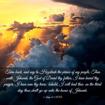 Picture 03 - 2 Kings 20:5 ASV - Turn back, and say to Hezekiah the prince of my - Bible Verse Picture