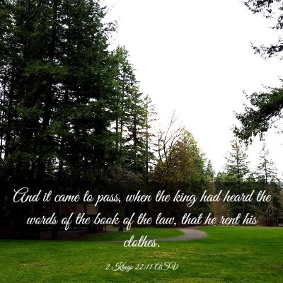 Picture 03 - 2 Kings 22:11 ASV - And it came to pass, when the king had heard the - Bible Verse Picture
