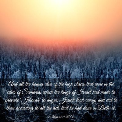 Picture 03 - 2 Kings 23:19 ASV - And all the houses also of the high places that - Bible Verse Picture