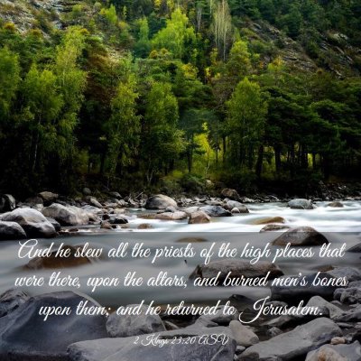 Picture 03 - 2 Kings 23:20 ASV - And he slew all the priests of the high places - Bible Verse Picture
