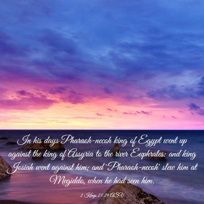 Picture 03 - 2 Kings 23:29 ASV - In his days Pharaoh-necoh king of Egypt went up - Bible Verse Picture