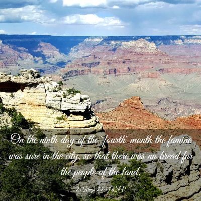Picture 03 - 2 Kings 25:3 ASV - On the ninth day of the `fourth' month the famine - Bible Verse Picture