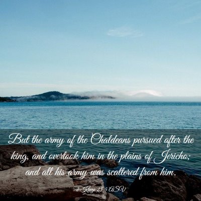 Picture 03 - 2 Kings 25:5 ASV - But the army of the Chaldeans pursued after the - Bible Verse Picture