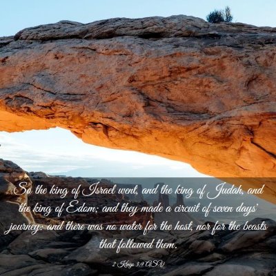 Picture 03 - 2 Kings 3:9 ASV - So the king of Israel went, and the king of - Bible Verse Picture