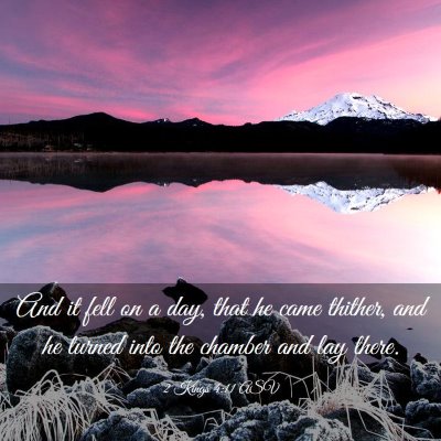 Picture 03 - 2 Kings 4:11 ASV - And it fell on a day, that he came thither, and - Bible Verse Picture