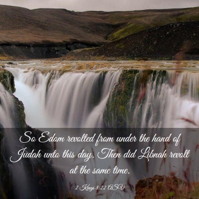 Picture 03 - 2 Kings 8:22 ASV - So Edom revolted from under the hand of Judah - Bible Verse Picture