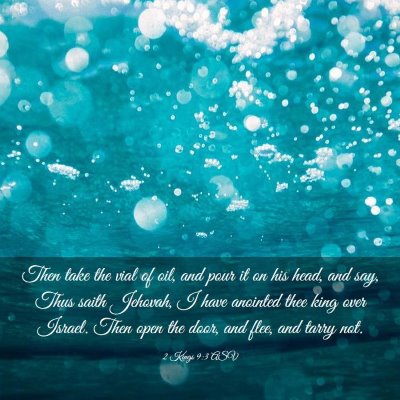 Picture 03 - 2 Kings 9:3 ASV - Then take the vial of oil, and pour it on his - Bible Verse Picture