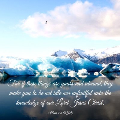 Picture 03 - 2 Peter 1:8 ASV - For if these things are yours and abound, they - Bible Verse Picture