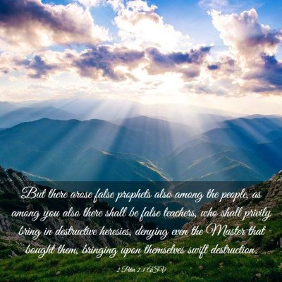 Picture 03 - 2 Peter 2:1 ASV - But there arose false prophets also among the - Bible Verse Picture