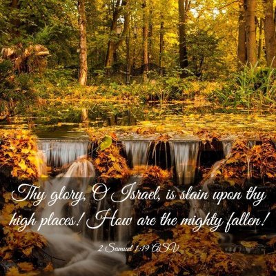Picture 03 - 2 Samuel 1:19 ASV - Thy glory, O Israel, is slain upon thy high - Bible Verse Picture
