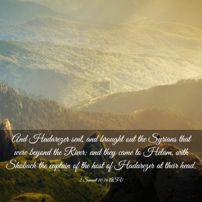 Picture 03 - 2 Samuel 10:16 ASV - And Hadarezer sent, and brought out the Syrians - Bible Verse Picture