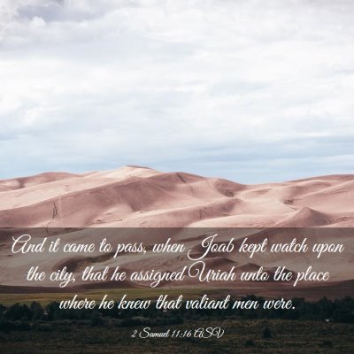 Picture 03 - 2 Samuel 11:16 ASV - And it came to pass, when Joab kept watch upon - Bible Verse Picture