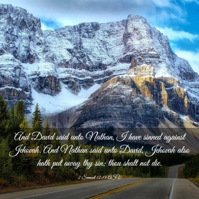 Picture 03 - 2 Samuel 12:13 ASV - And David said unto Nathan, I have sinned against - Bible Verse Picture