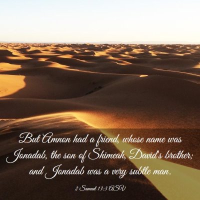 Picture 03 - 2 Samuel 13:3 ASV - But Amnon had a friend, whose name was Jonadab, - Bible Verse Picture