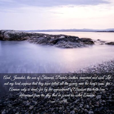 Picture 03 - 2 Samuel 13:32 ASV - And Jonadab, the son of Shimeah, David's brother, - Bible Verse Picture