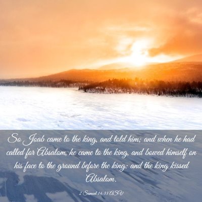 Picture 03 - 2 Samuel 14:33 ASV - So Joab came to the king, and told him; and when - Bible Verse Picture