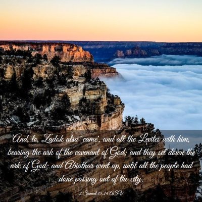 Picture 03 - 2 Samuel 15:24 ASV - And, lo, Zadok also `came', and all the Levites - Bible Verse Picture
