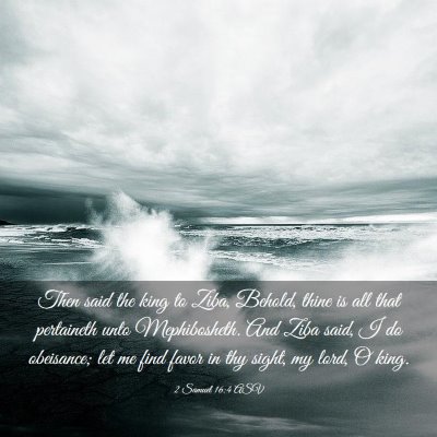Picture 03 - 2 Samuel 16:4 ASV - Then said the king to Ziba, Behold, thine is all - Bible Verse Picture