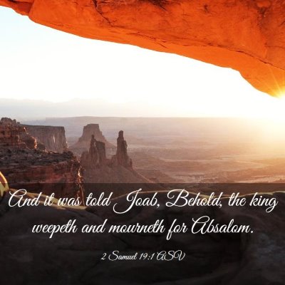 Picture 03 - 2 Samuel 19:1 ASV - And it was told Joab, Behold, the king weepeth - Bible Verse Picture