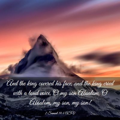 Picture 03 - 2 Samuel 19:4 ASV - And the king covered his face, and the king cried - Bible Verse Picture