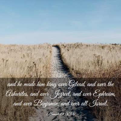 Picture 03 - 2 Samuel 2:9 ASV - and he made him king over Gilead, and over the - Bible Verse Picture