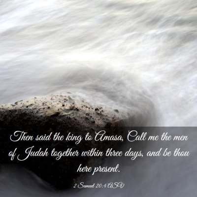 Picture 03 - 2 Samuel 20:4 ASV - Then said the king to Amasa, Call me the men of - Bible Verse Picture