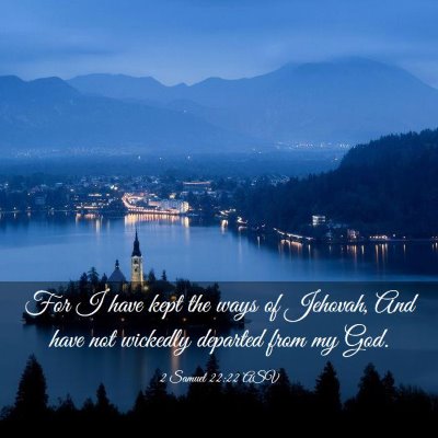 Picture 03 - 2 Samuel 22:22 ASV - For I have kept the ways of Jehovah, And have not - Bible Verse Picture
