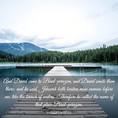 Picture 03 - 2 Samuel 5:20 ASV - And David came to Baal-perazim, and David smote - Bible Verse Picture