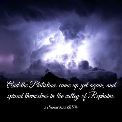Picture 03 - 2 Samuel 5:22 ASV - And the Philistines came up yet again, and spread - Bible Verse Picture