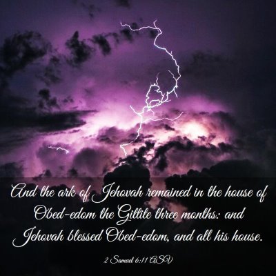 Picture 03 - 2 Samuel 6:11 ASV - And the ark of Jehovah remained in the house of - Bible Verse Picture