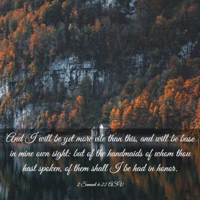 Picture 03 - 2 Samuel 6:22 ASV - And I will be yet more vile than this, and will - Bible Verse Picture