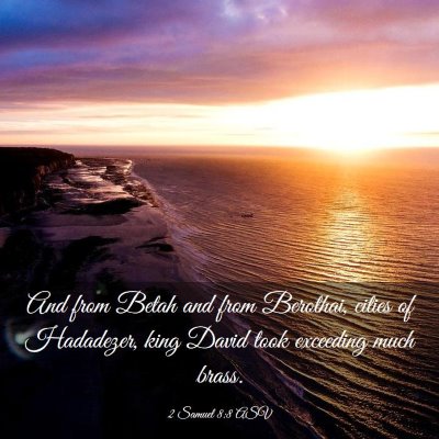 Picture 03 - 2 Samuel 8:8 ASV - And from Betah and from Berothai, cities of - Bible Verse Picture