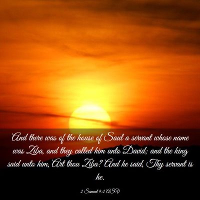 Picture 03 - 2 Samuel 9:2 ASV - And there was of the house of Saul a servant - Bible Verse Picture