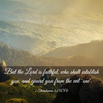 Picture 03 - 2 Thessalonians 3:3 ASV - But the Lord is faithful, who shall establish - Bible Verse Picture