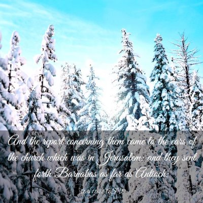 Picture 03 - Acts 11:22 ASV - And the report concerning them came to the ears - Bible Verse Picture