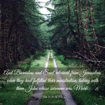 Picture 03 - Acts 12:25 ASV - And Barnabas and Saul returned from Jerusalem, - Bible Verse Picture